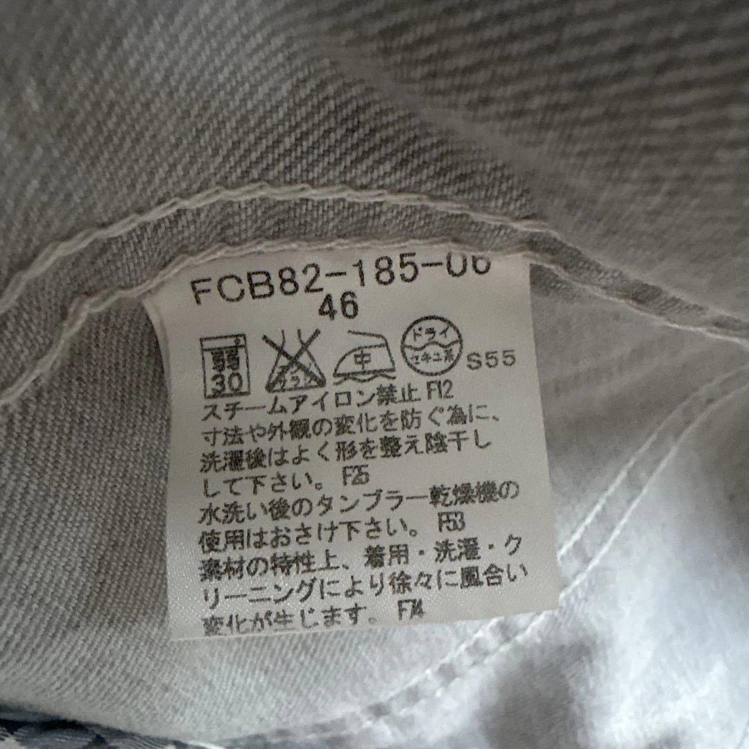 rinrinバーバリーロンドン　デニムジャケット4L 灰　ストレッチ　銀B