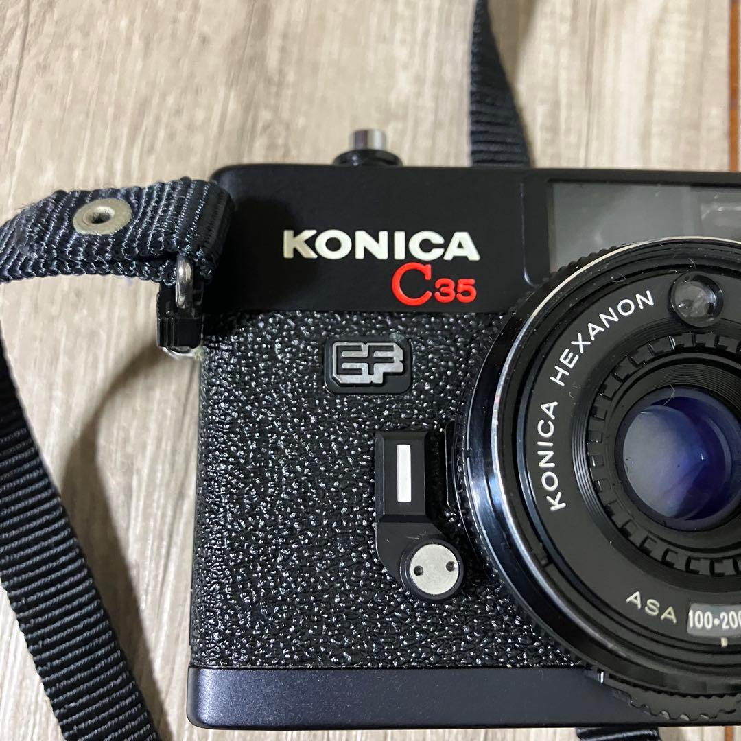 3F② Konica C35 EF ピッカリコニカ 昭和レトロ フィルムカメラ