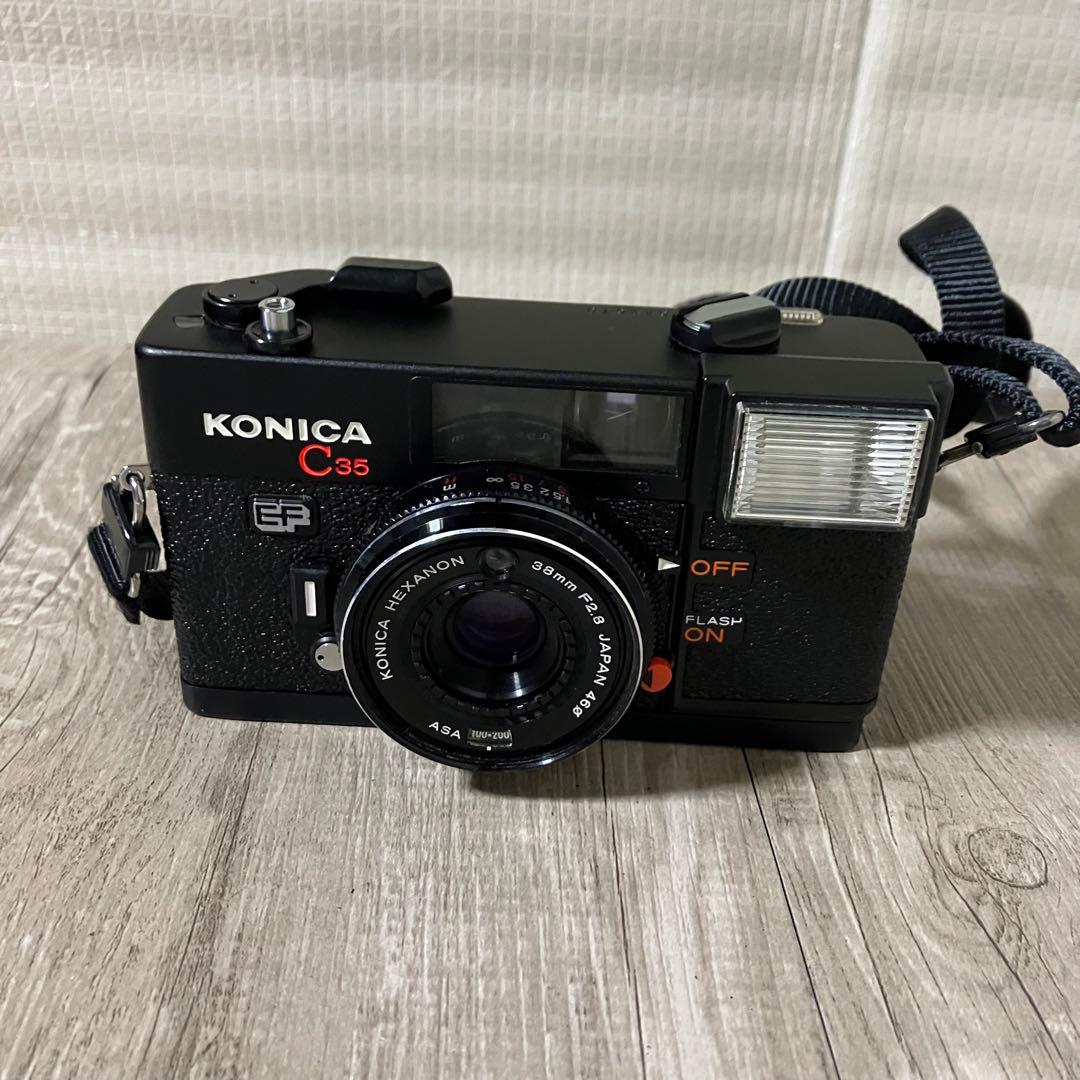 3F② Konica C35 EF ピッカリコニカ 昭和レトロ フィルムカメラ
