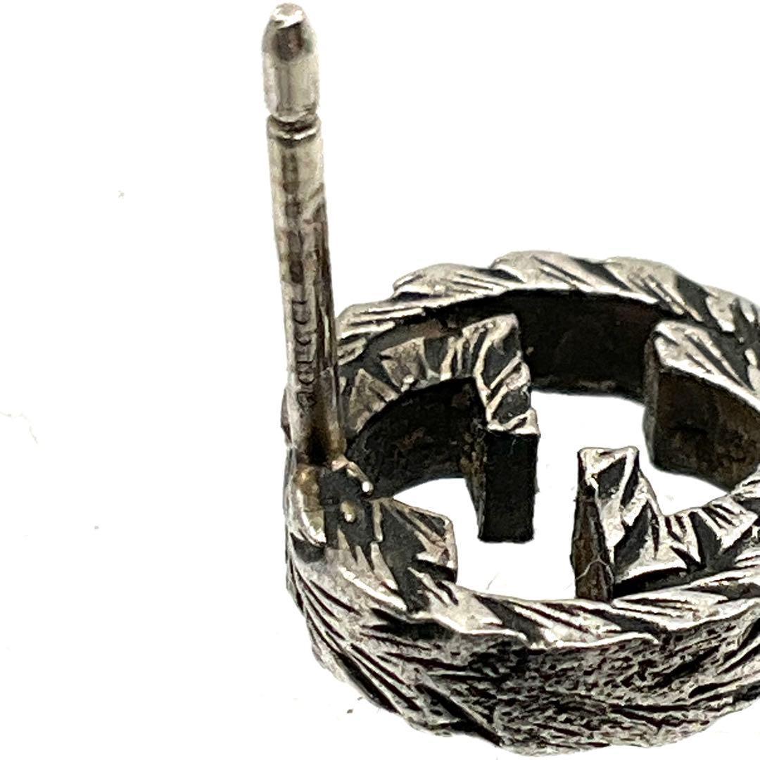 GUCCI グッチ ピアス 片耳 インターロッキング シルバー 925