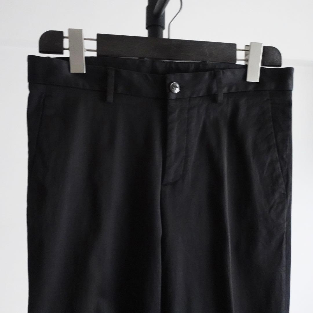 1990s VERSACE ライトモールスキン　ワイドトラウザーズ　ブラック