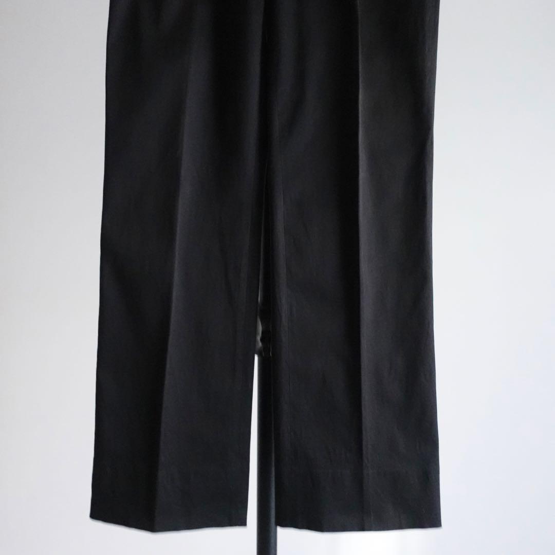 1990s VERSACE ライトモールスキン　ワイドトラウザーズ　ブラック