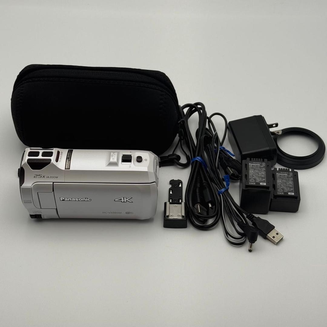 【美品】Panasonic HC-VX985M ホワイト　4Kビデオカメラ