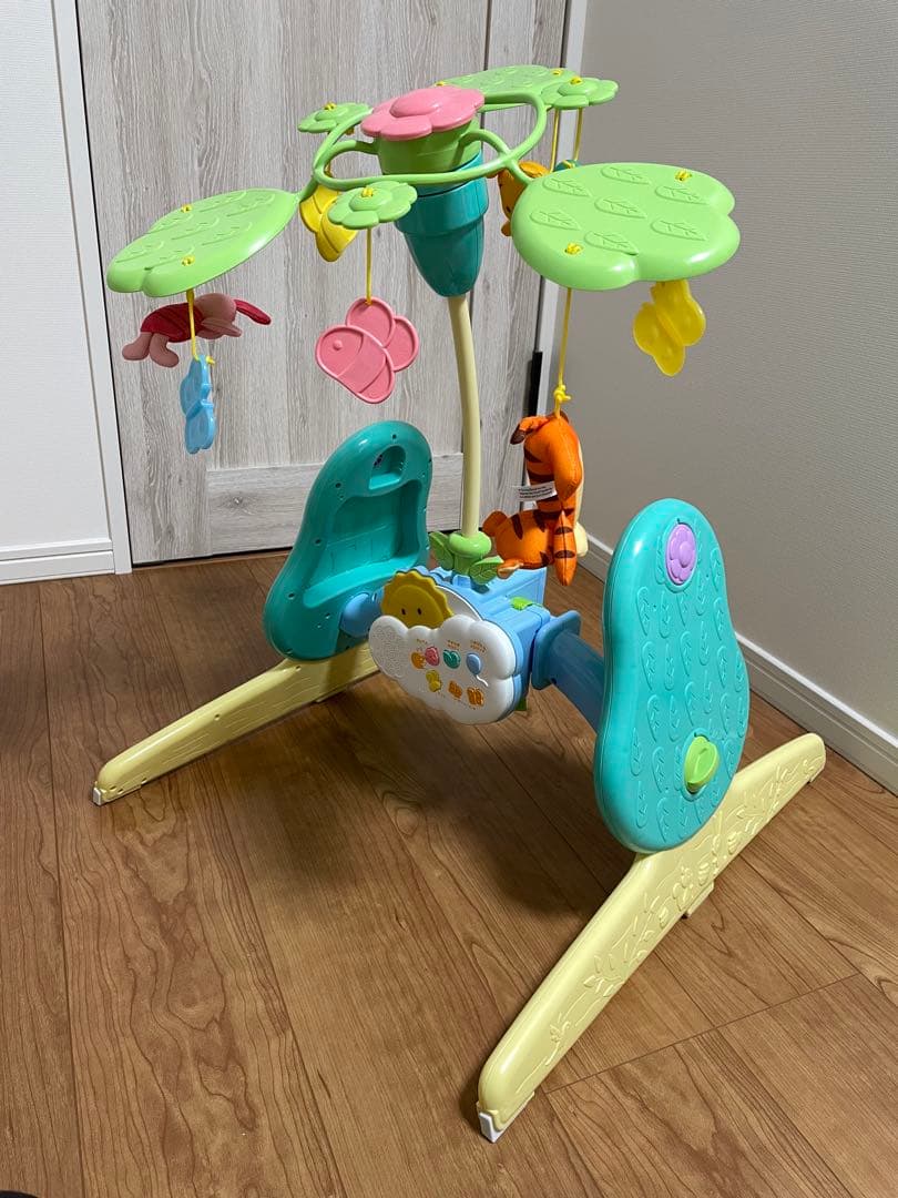 【美品/完品】くまのプーさんえらべる回転6WAYジムにへんしんメリー プーメリー