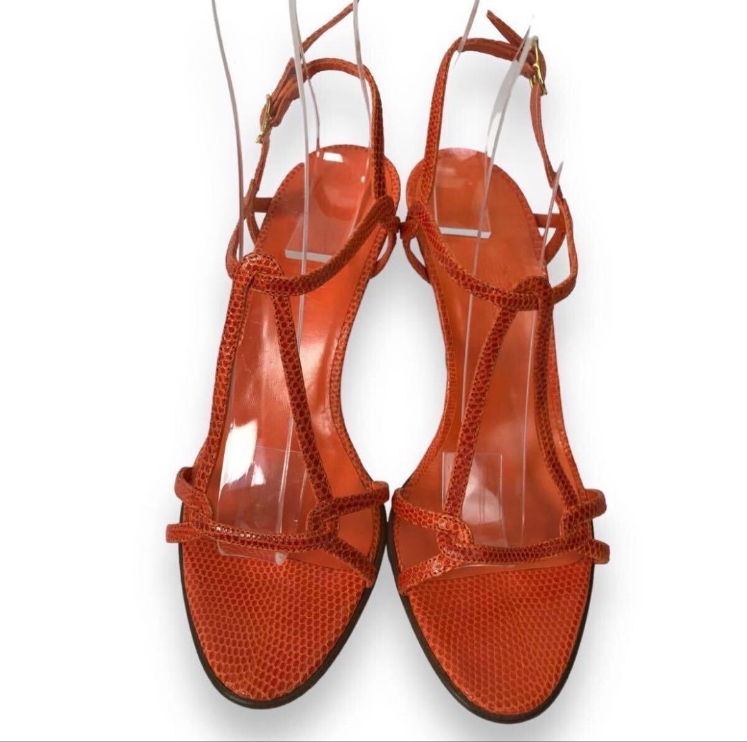 HERMES エルメス　リザードレザーストラップサンダル、ミュール35.5未使用