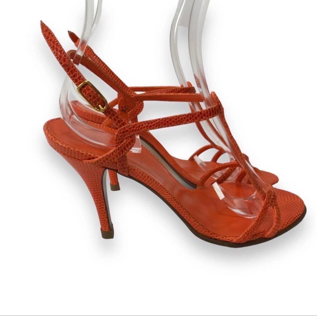 HERMES エルメス　リザードレザーストラップサンダル、ミュール35.5未使用