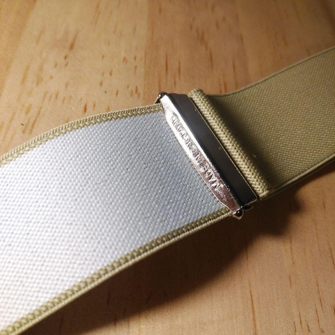 【新品未使用】五大陸＋アルバートサーストン　サスペンダー　ベージュ　英国製