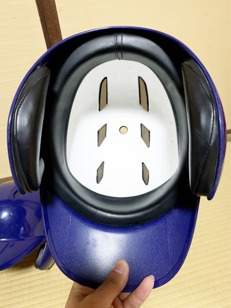 ZETT BHL370 野球用ヘルメット　ブルー 3個セット