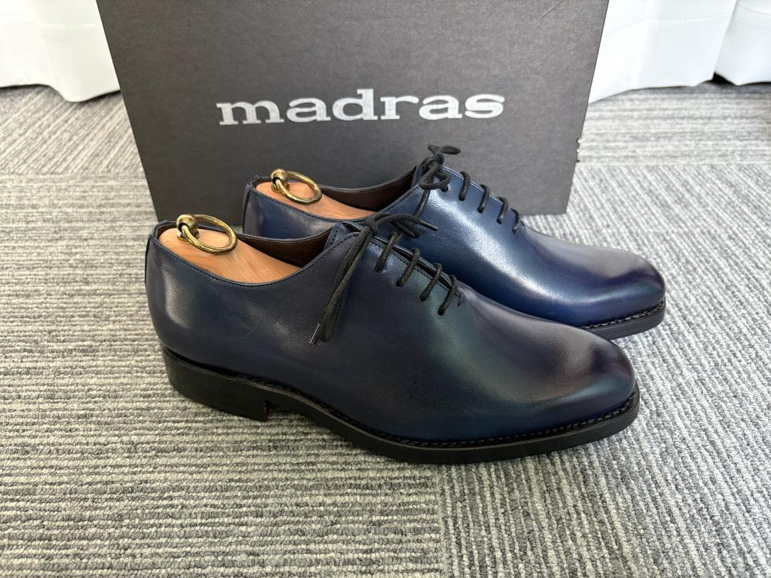 madras ホールカット ネイビー グッドイヤーウェルト製法 新品未使用