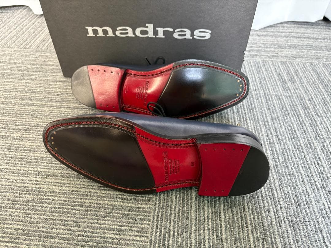 madras ホールカット ネイビー グッドイヤーウェルト製法 新品未使用