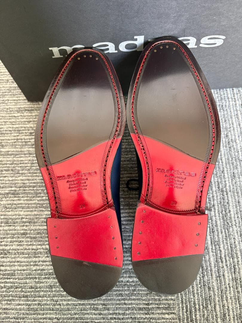 madras ホールカット ネイビー グッドイヤーウェルト製法 新品未使用