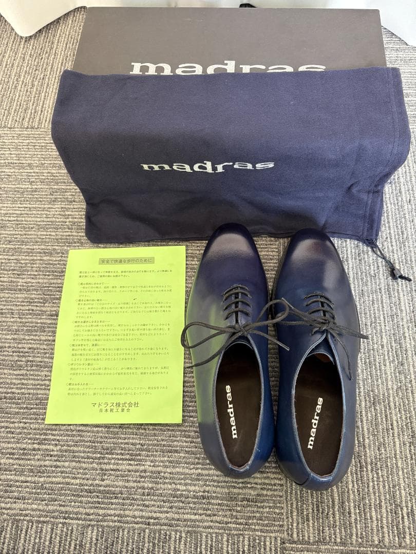 madras ホールカット ネイビー グッドイヤーウェルト製法 新品未使用