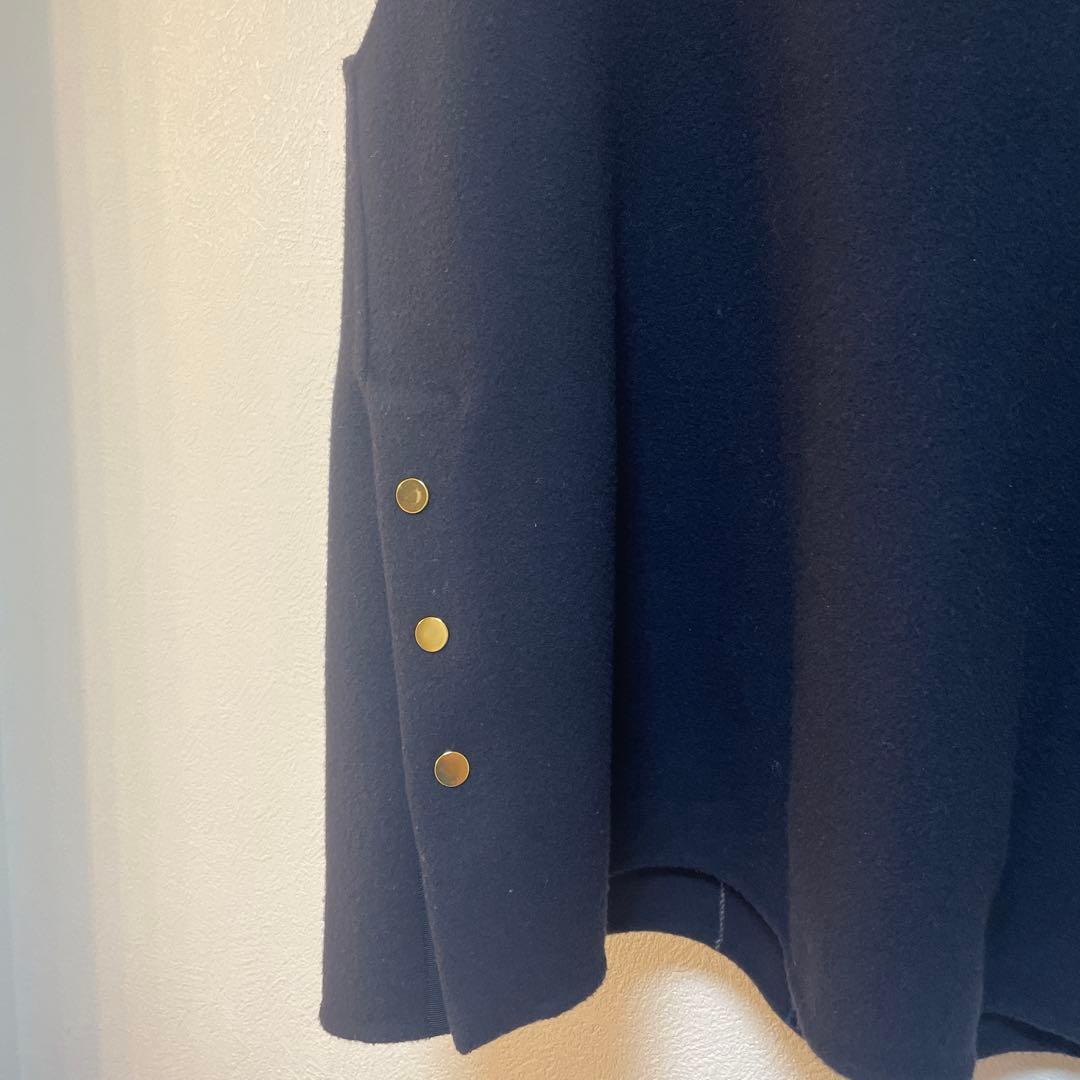 UNITED ARROWS ウール90%リバーシブルベストネイビー Vネック