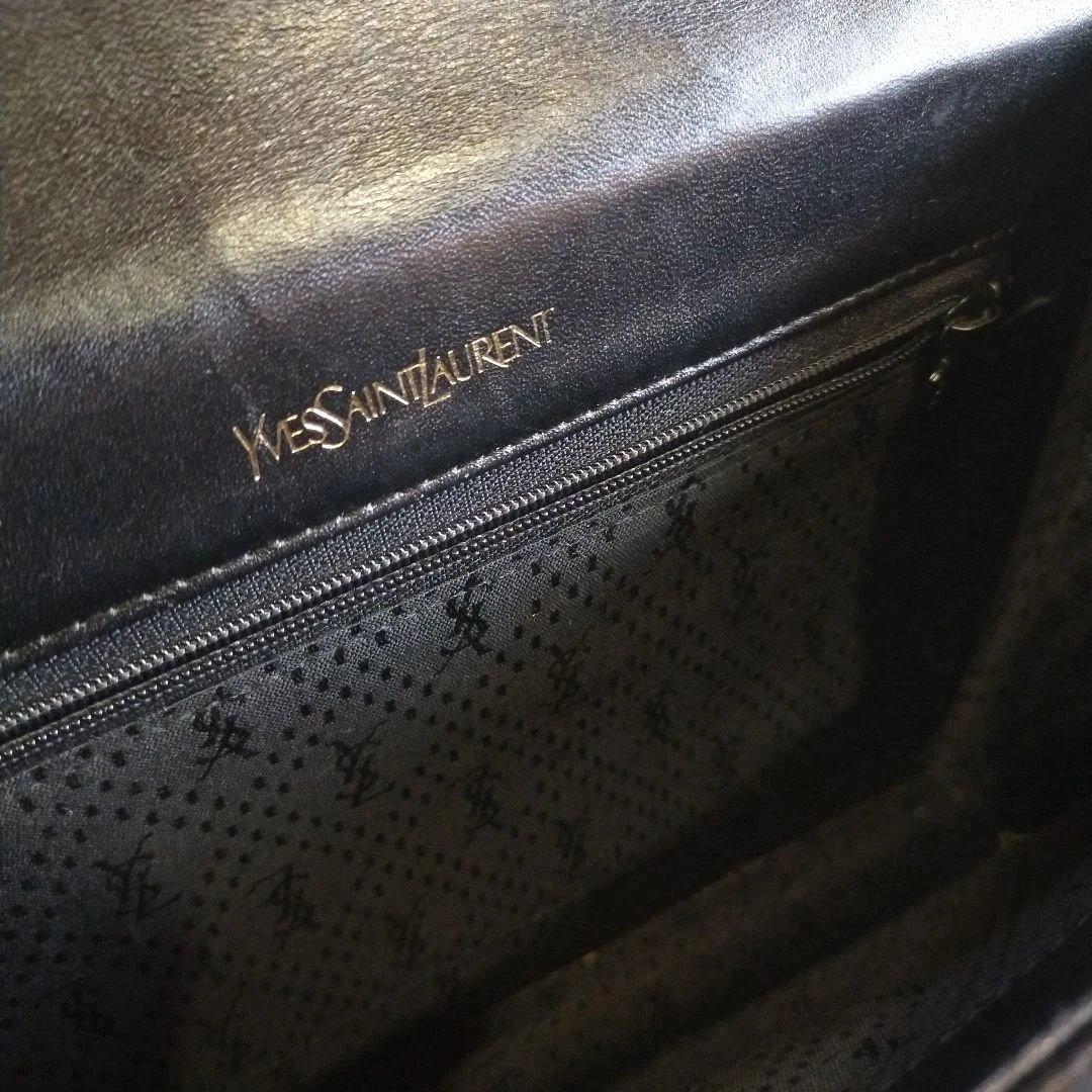 美品Yves Saint Laurent クロコ型押し クラッチバッグ オールド