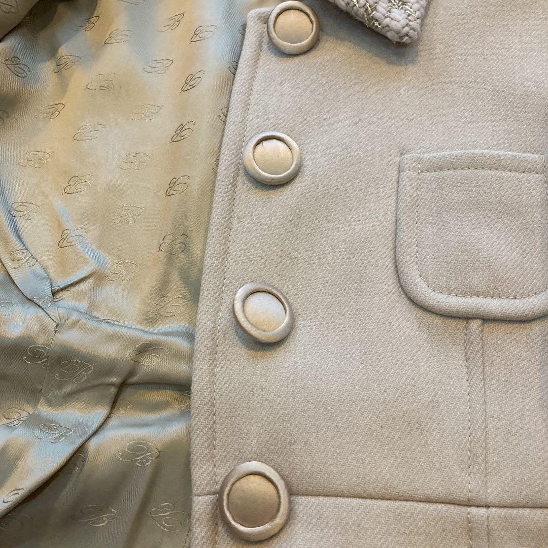 ツーピース　ブルマリン　ツイード