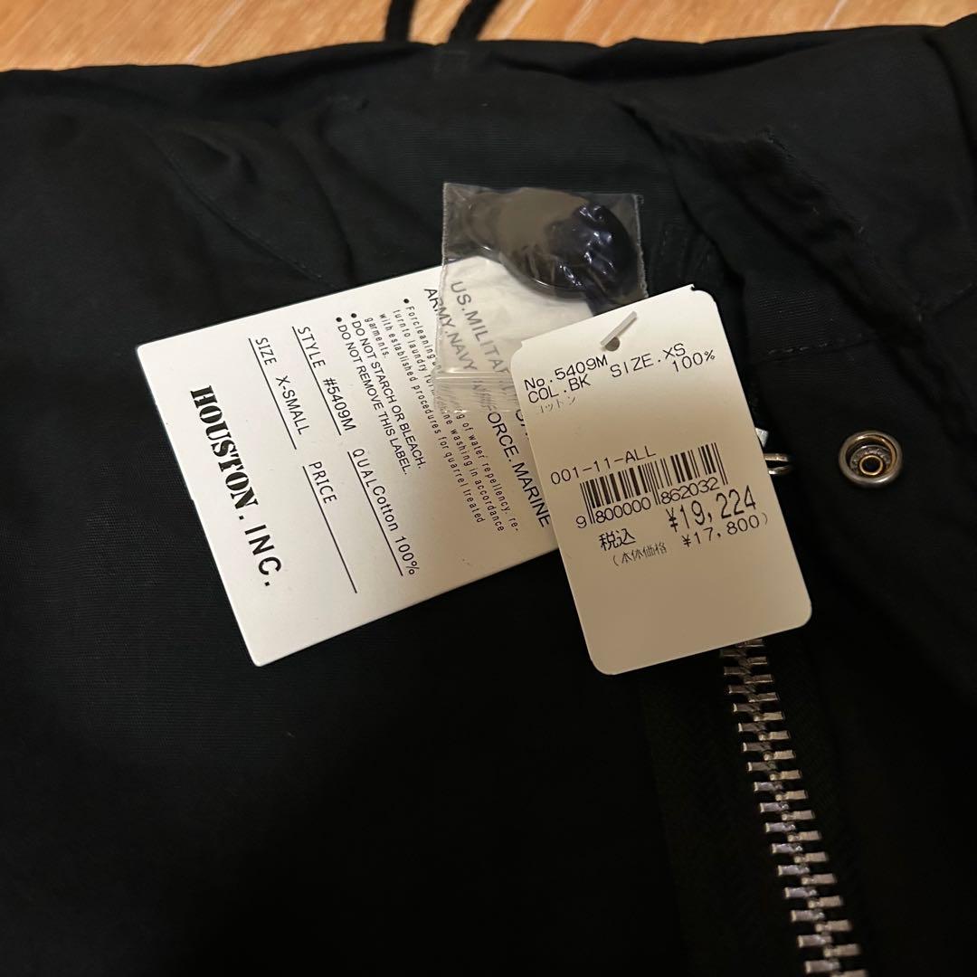 未使用 HOUSTON M-51 フィッシュテールパーカー BK XS