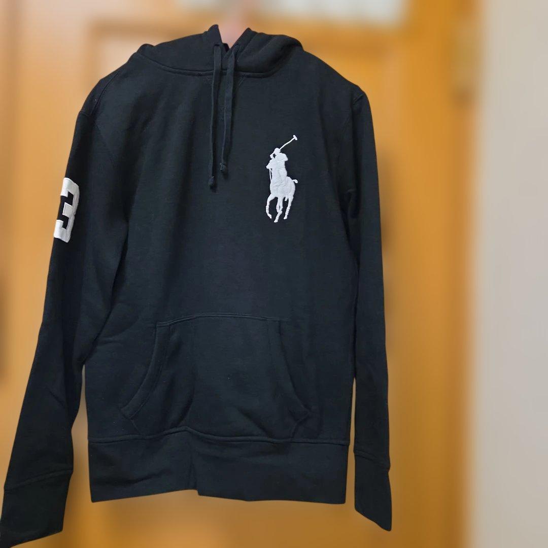 POLO RALPH LAUREN 黒フード付きパーカーsizeXS