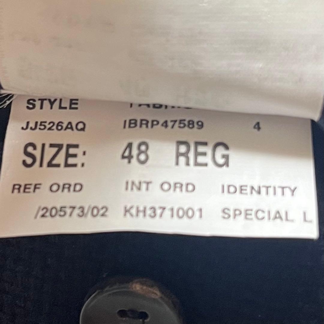 <美品>LARDINI ネイビー ポップサック ウール ジャケット サイズ48