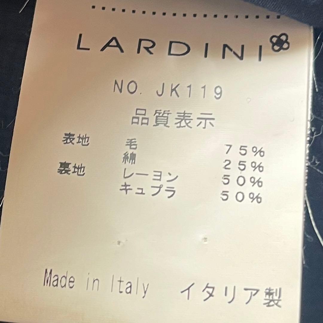 <美品>LARDINI ネイビー ポップサック ウール ジャケット サイズ48