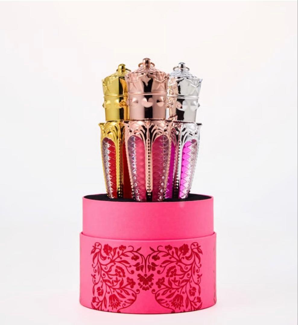 Naolip リップグロス3本セット ペンダントチャーム付き