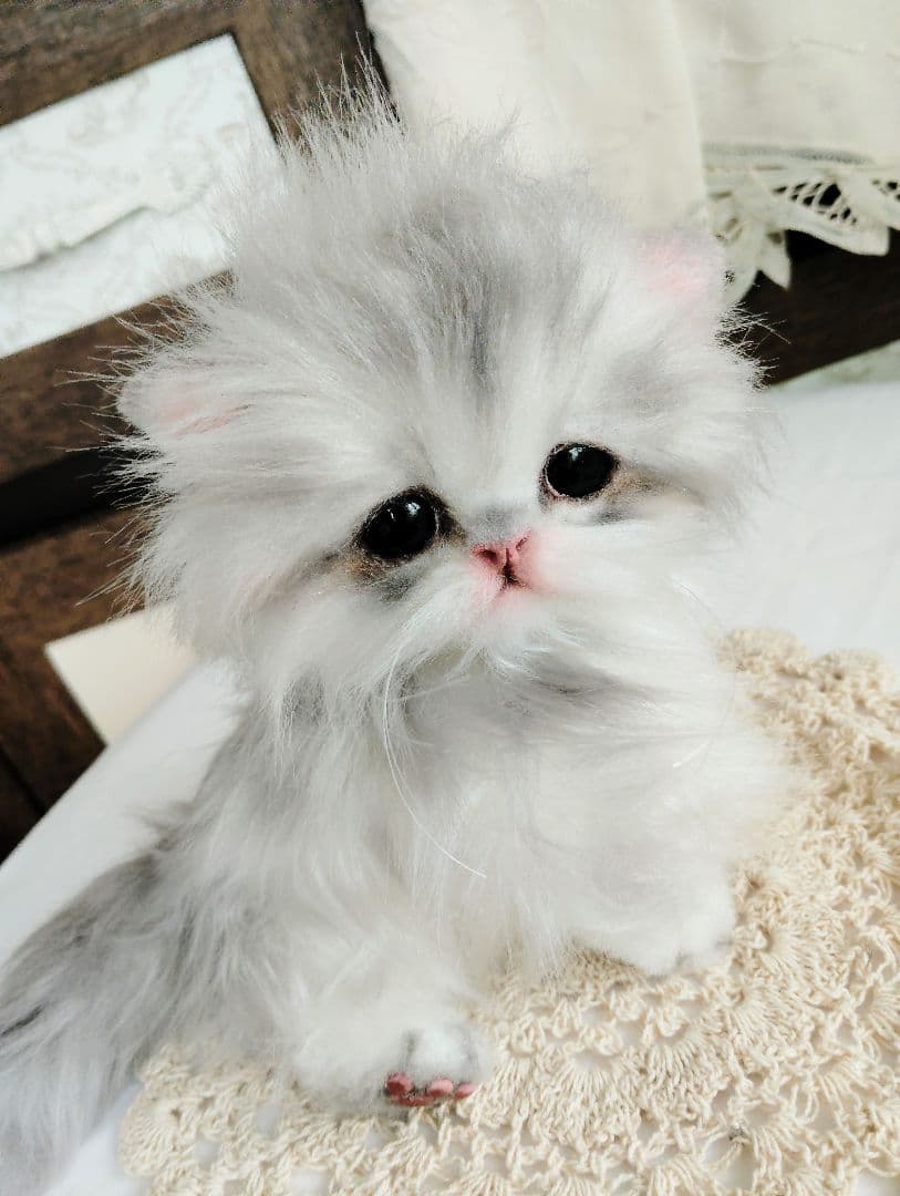 ペルシャベビー♡子猫のシュガーちゃん♡アートドール♡ぬいぐるみ♡