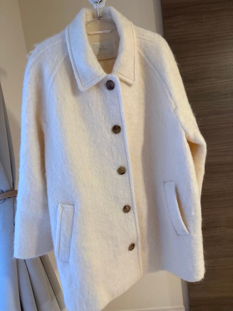 美品　The Barnnet ウール　シャギーコート　ホワイト