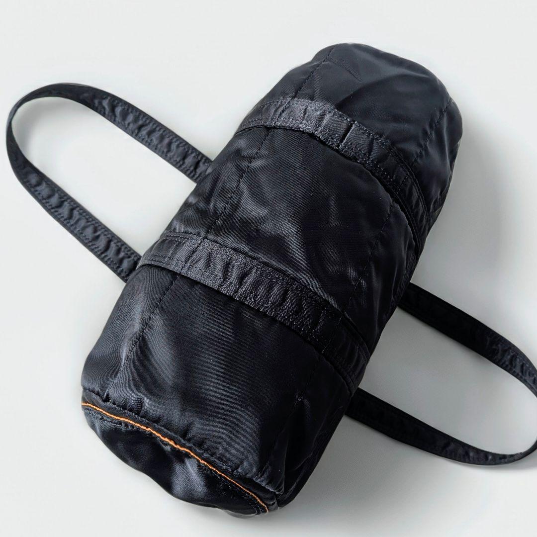 美品 PORTER タンカー ドラムバッグ ミニ 黒 ナイロン
