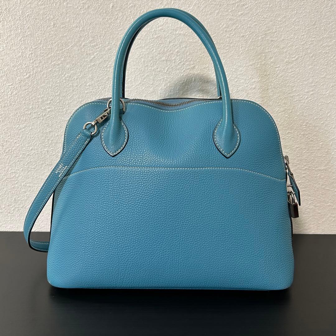 HERMES エルメス ボリード31 2way ブルージーン バッグ