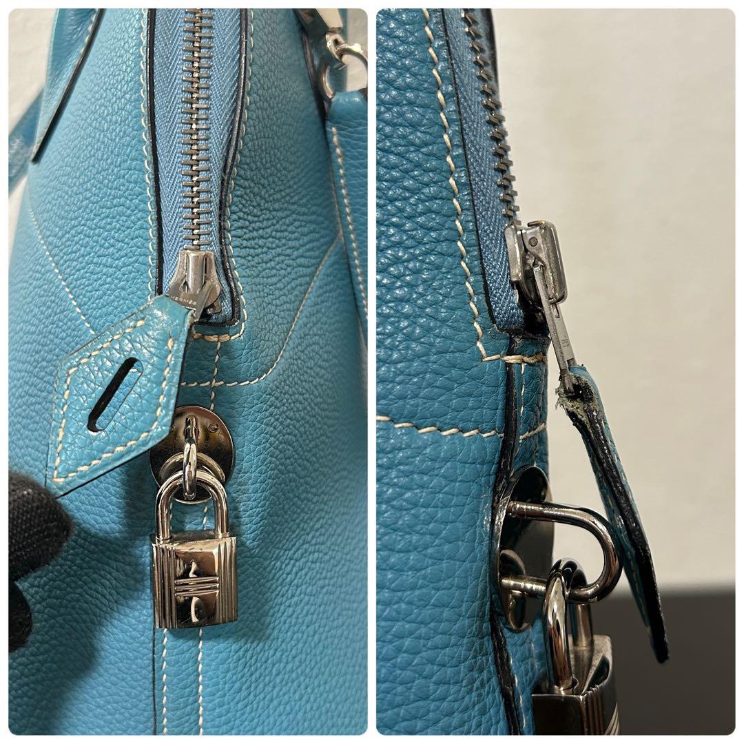 HERMES エルメス ボリード31 2way ブルージーン バッグ