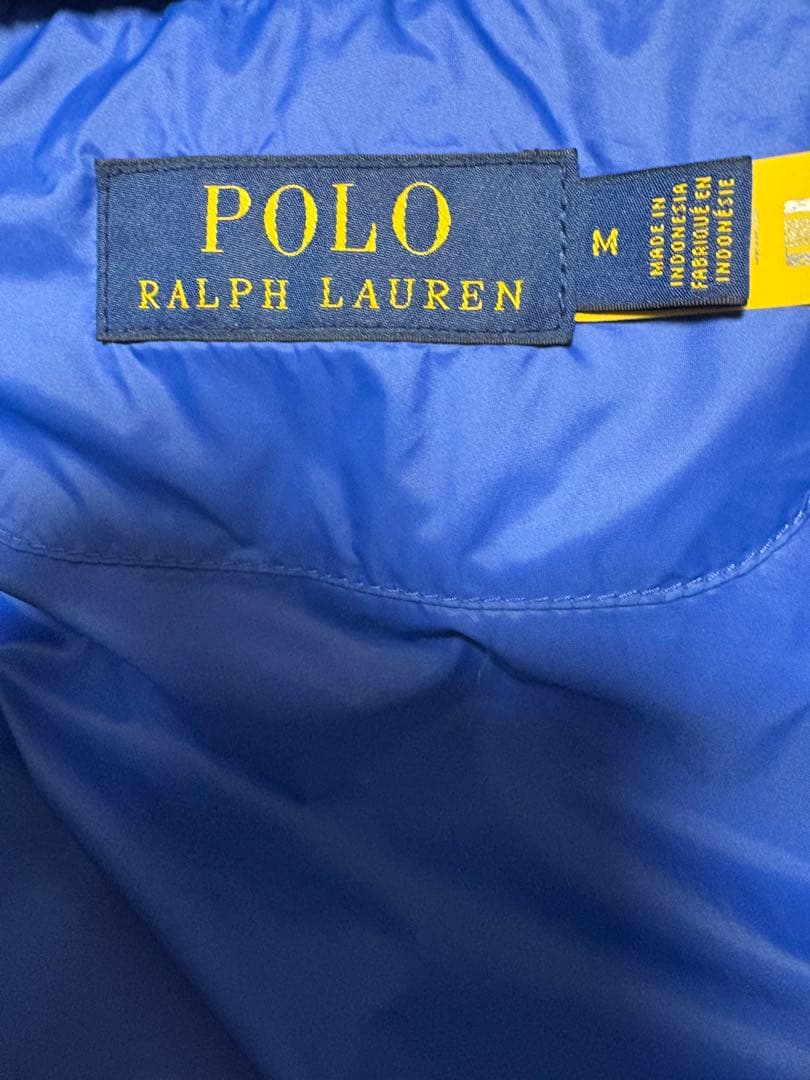美品✨Polo Ralph Lauren フード付きダウンベスト M ネイビー