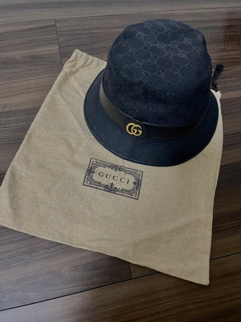 GUCCI バケットハット ブラック S 57cm