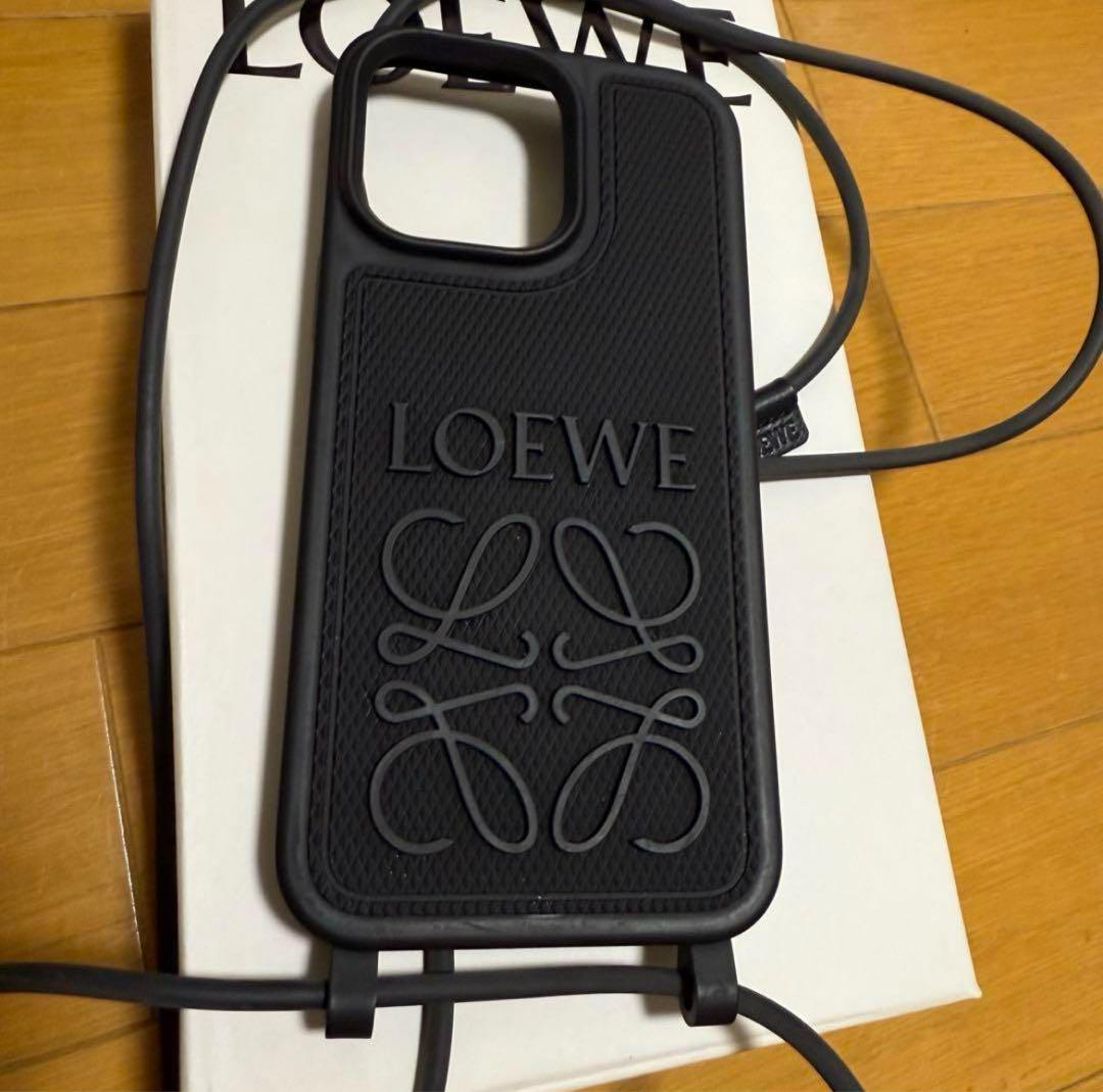 ロエベ iPhone 14 pro Max ケース　ストラップ ショルダー