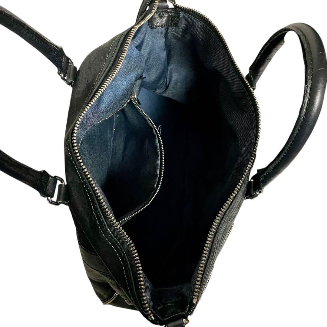 ✨極美品✨ DIESEL 2way ショルダーバッグ ジッパーデザイン A4収納