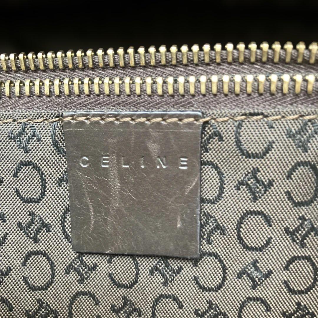 セリーヌ ロゴ ビジネスバッグ ダークブラウン