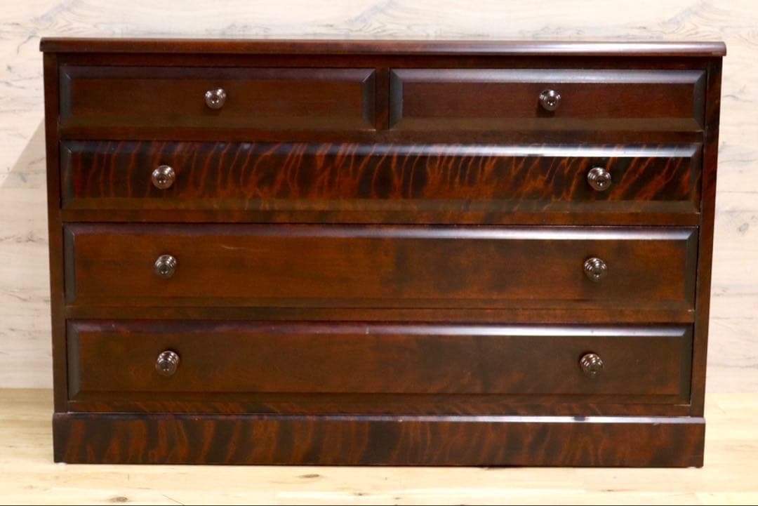 GMHK663○北海道民芸家具 4段チェスト 整理箪笥 収納家具 チェスト 樺材