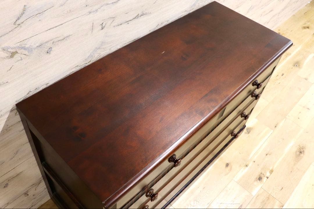 GMHK663○北海道民芸家具 4段チェスト 整理箪笥 収納家具 チェスト 樺材