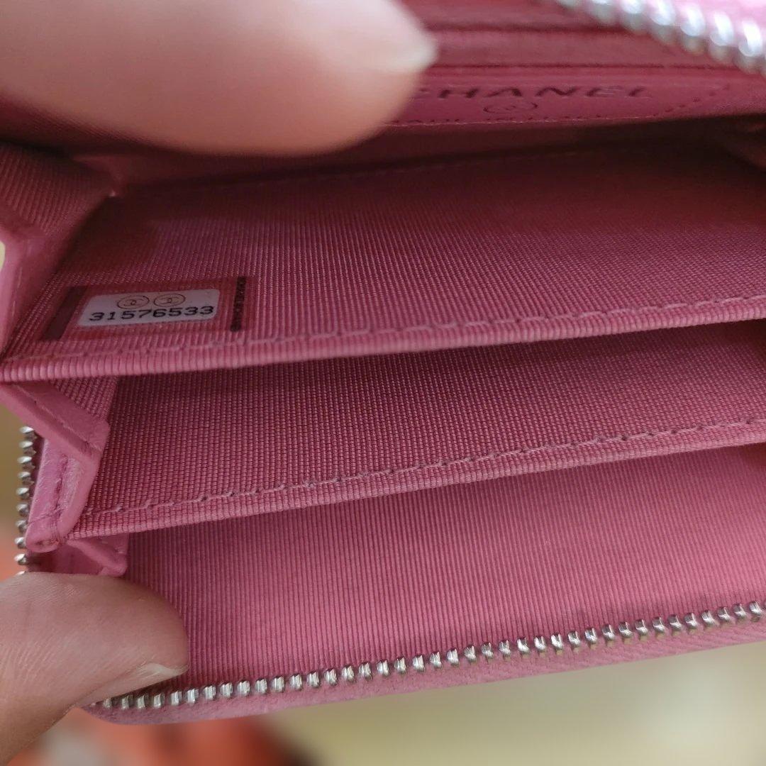 ♡CHANEL ♡ピンク♡ レザー ケース♡カードケース♡お財布♡