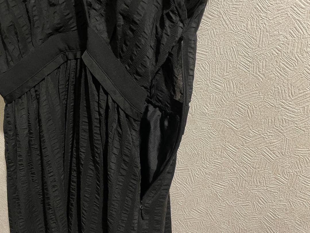 BALENCIAGA シアサッカー シフォン シルク ワンピース