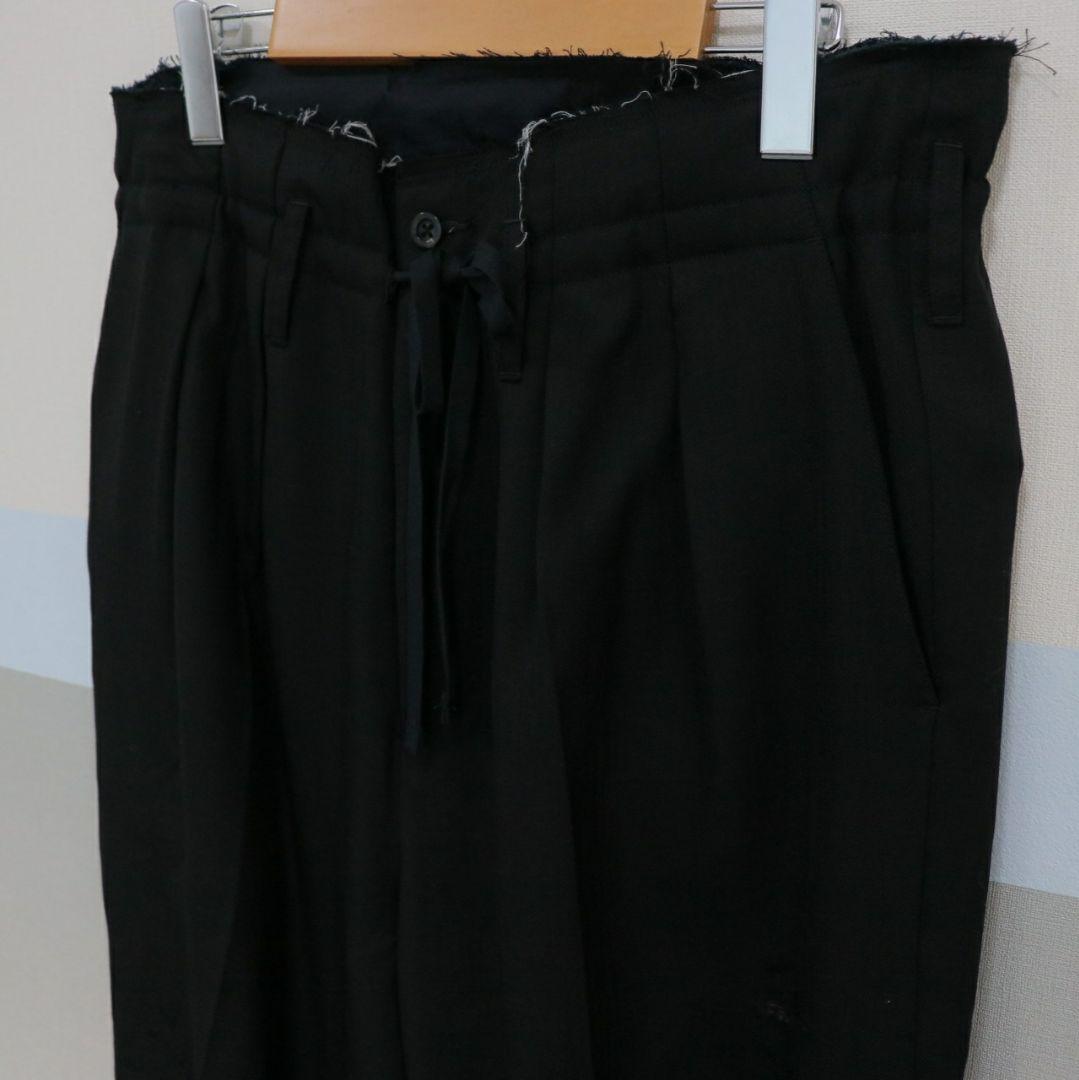 パンツ ANCELLM 25SS DAMAGE WOOL 2TUCK SLACKS
