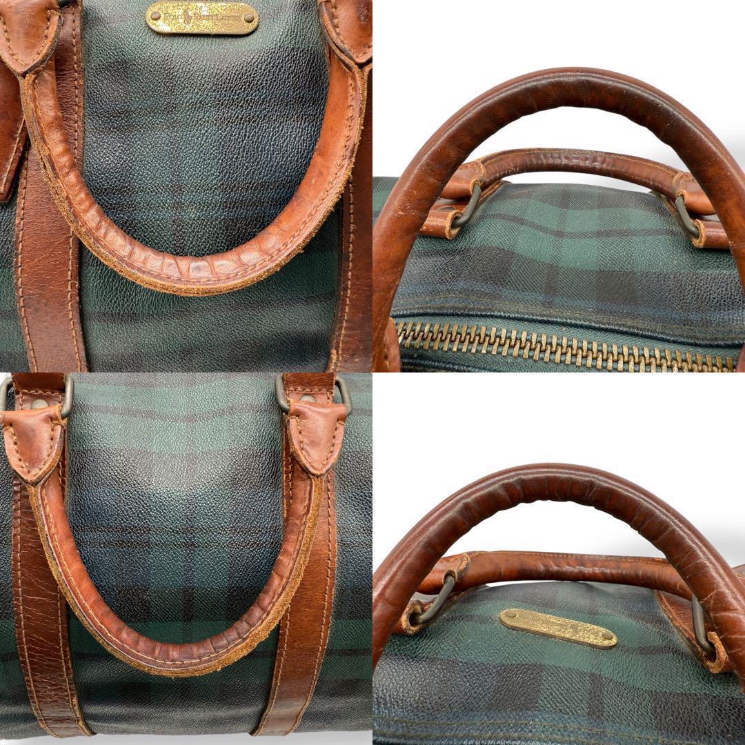 ポロ ラルフローレン ボストンバッグ PVC レザー 2way クロスボディ