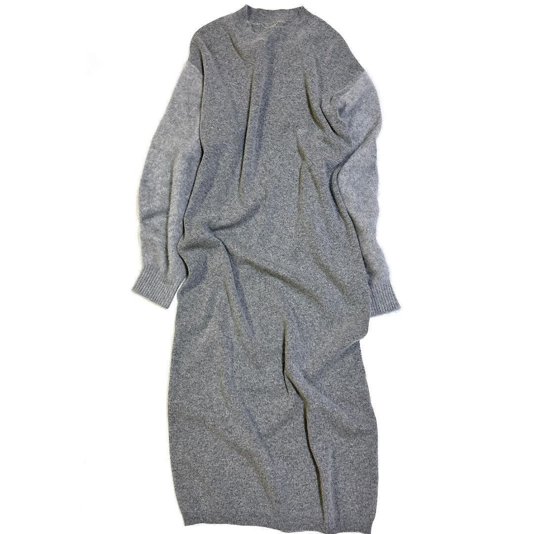 【美品✨】アパルトモン ウール カシミヤ ニット ワンピース ロング丈 ラクーン