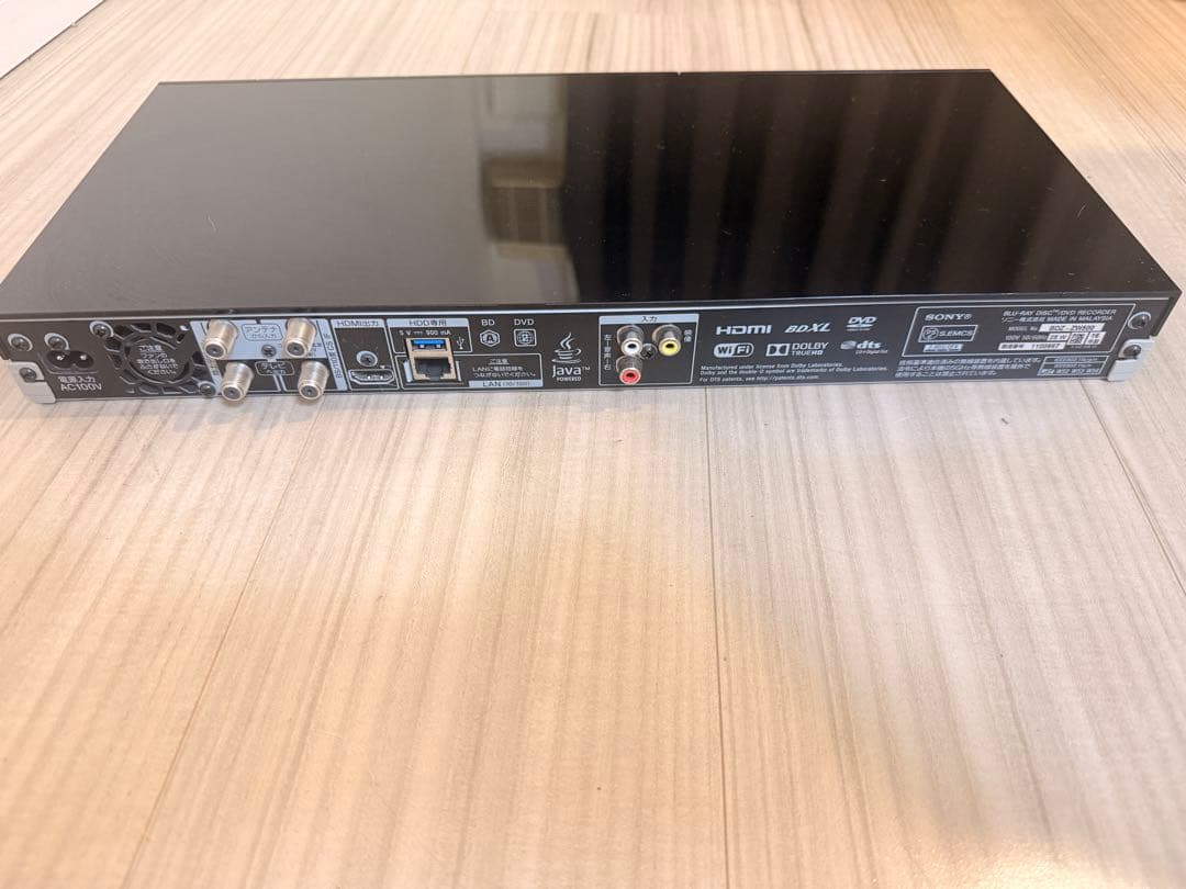 SONY「BDZ-ZW550」HDD 500GB・2チューナー