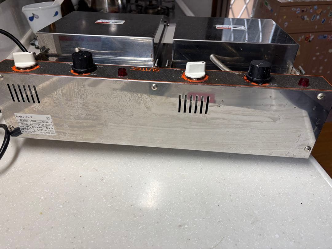 サンテック ホットサンドメーカー 型式 PC-20 ダブルワッフルプレート付き