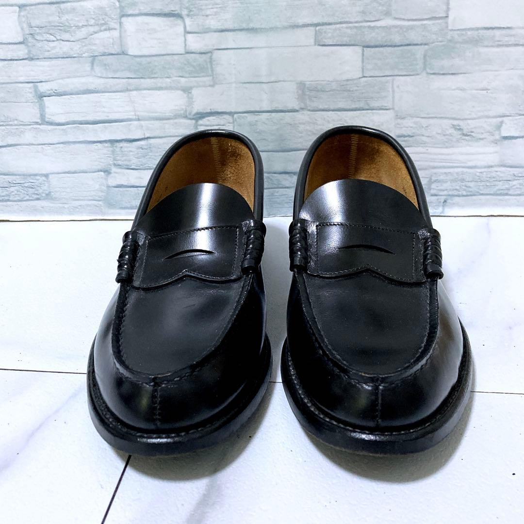 美品 REGAL リーガル ローファー 本革 レザー ブラック 黒 25