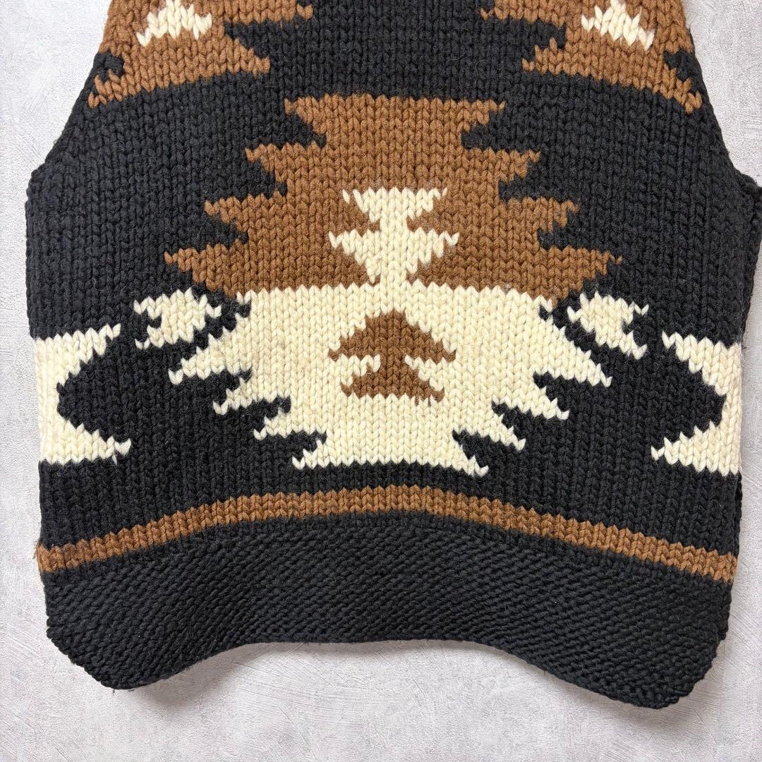 ADAWAS アダワス カウチン ダブル ジップ ベスト ウール 100%