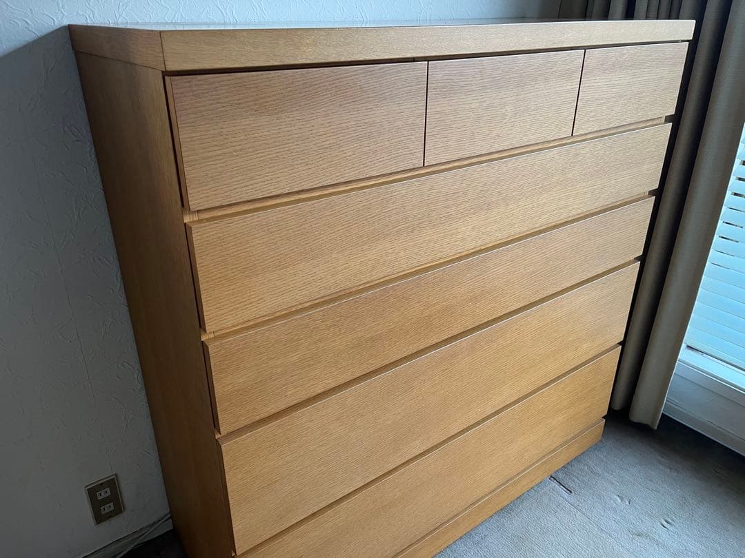 ＊美品＊ 天然木製(ナラ材) タンス