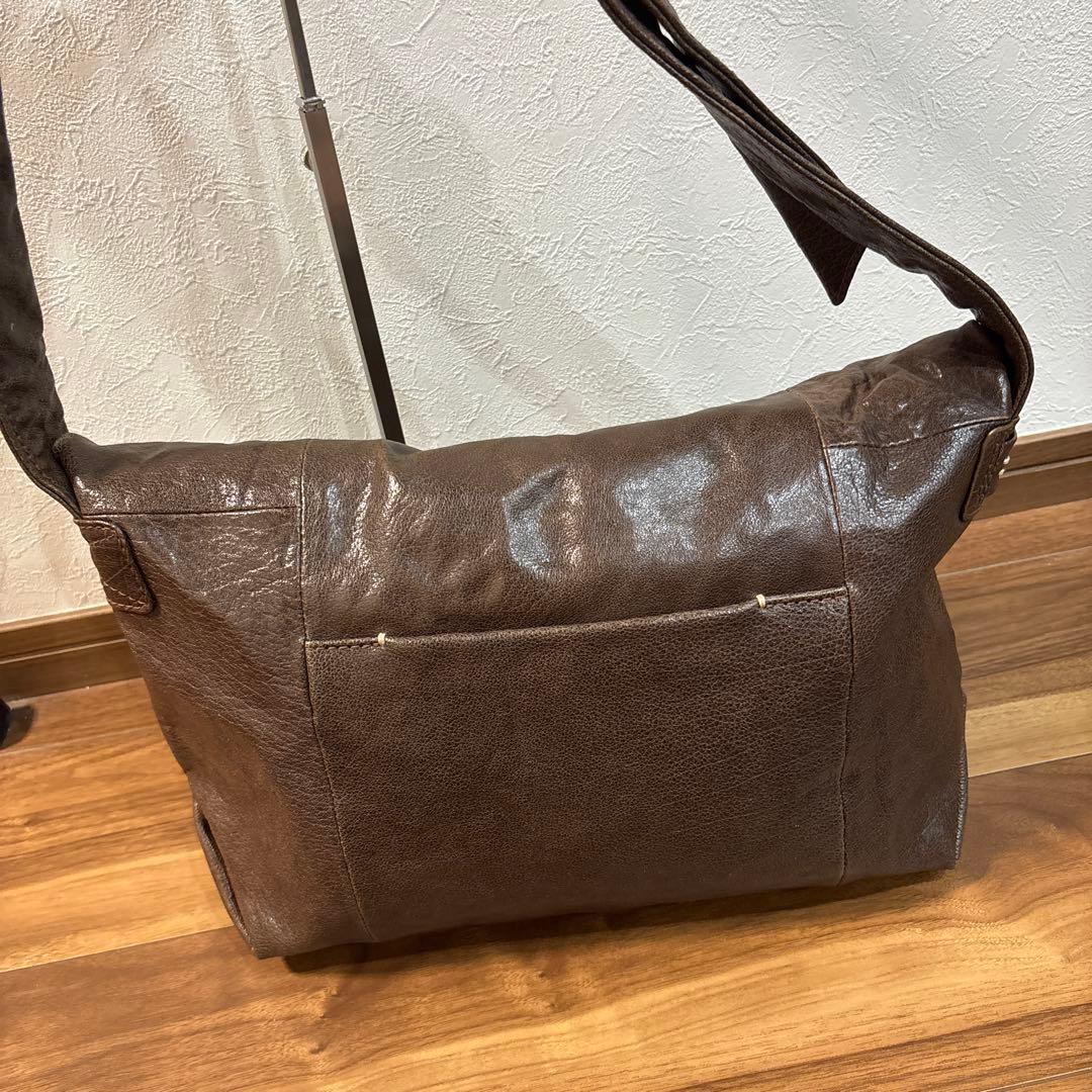 【美品】ゲンテン genten レザー 本革製 ショルダーバッグ メンズ 大容量