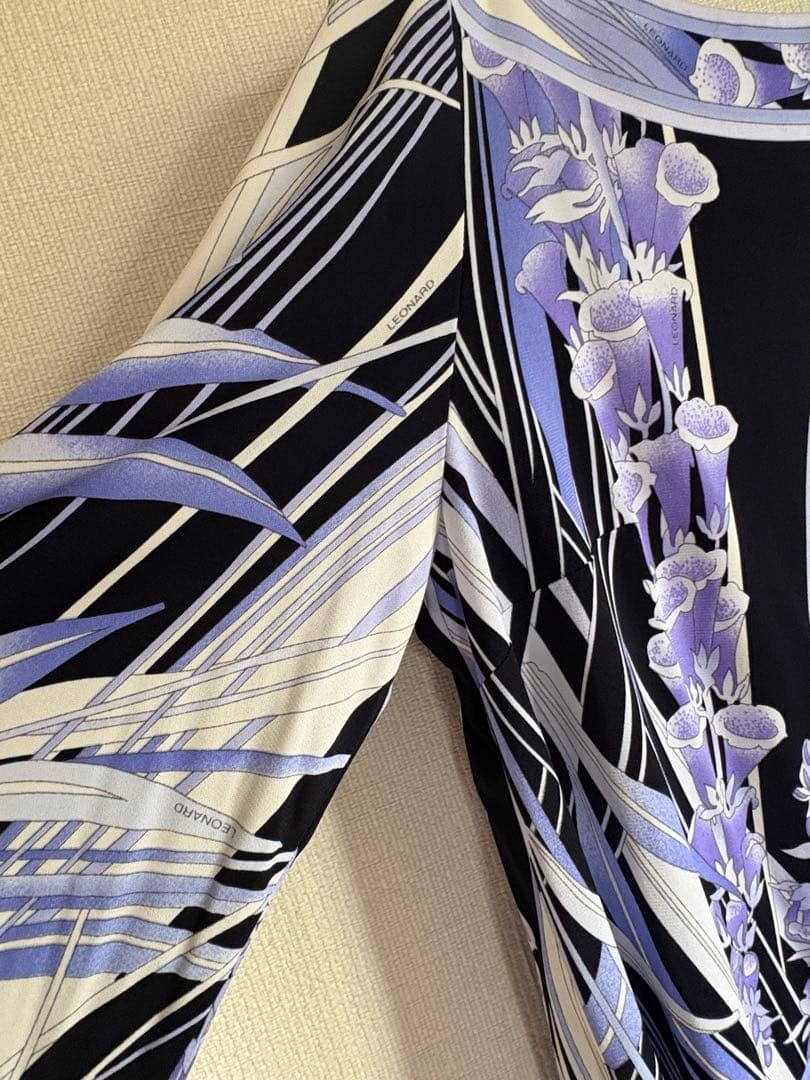 レオナール42サイズ七分袖ワンピース