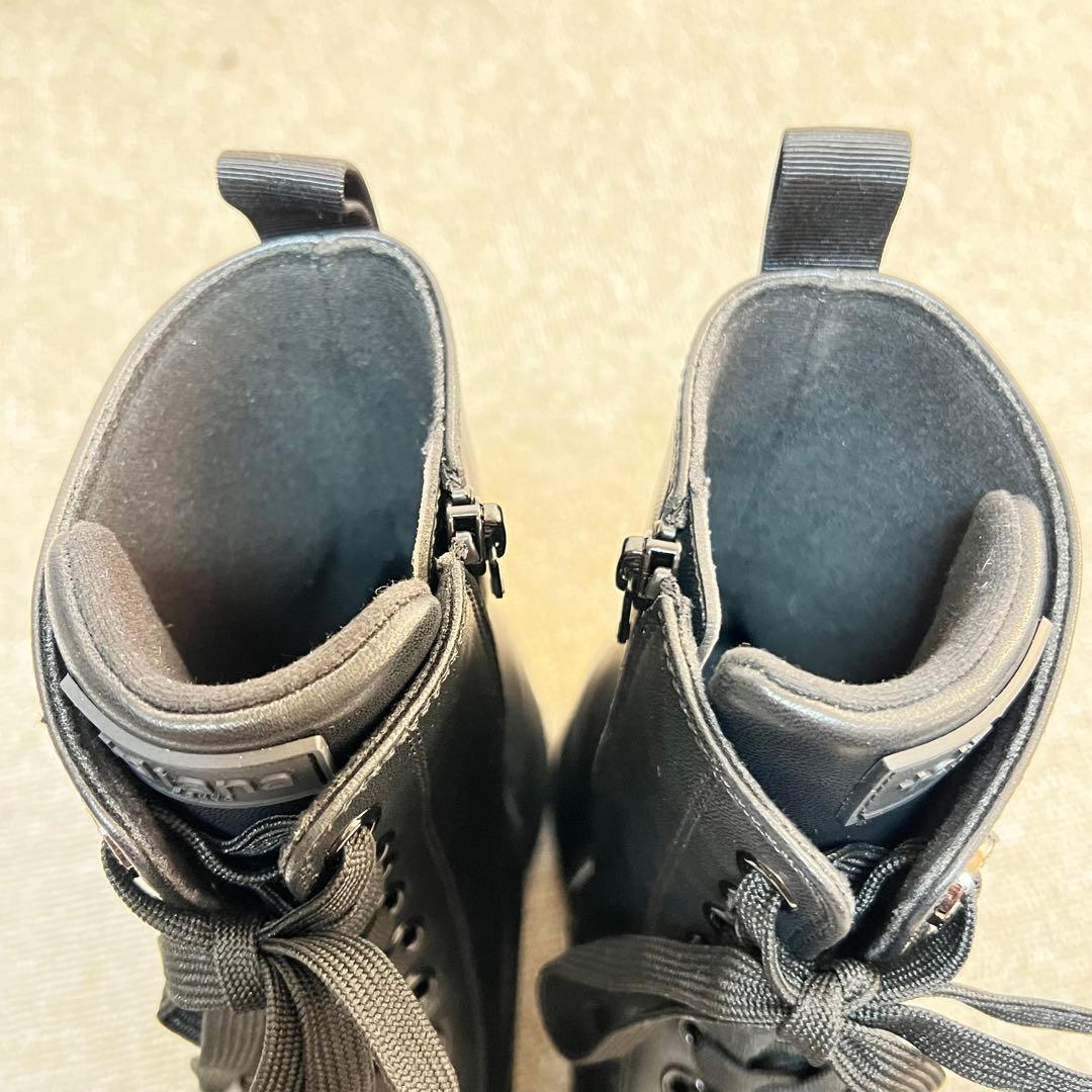 未使用品✨+diana サイドジップ レースアップブーツ 厚底 23.5㎝