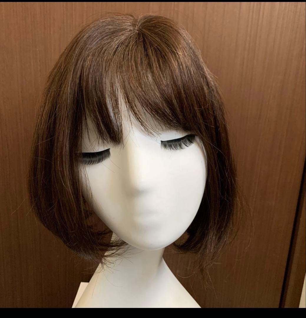 人毛100％☆可愛い ボブ 空気感前髪 ウィッグ かつら GK33